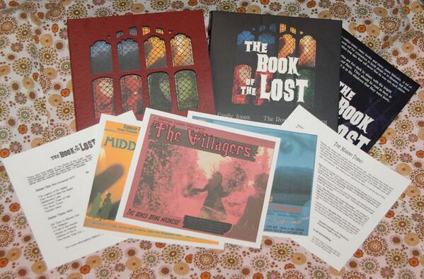 BookoftheLost's tweet photo. Happy Halloween. The Book of the Lost is released today. Here's the Deluxe Edition with slipcase &amp; repro lobby cards. http://t.co/QD45Btkurn