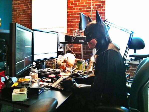 getpantheon's tweet photo. Continuously Integrating JUSTICE. #Drupal #BatOps #HappyHalloween http://t.co/zWd3MDioIB