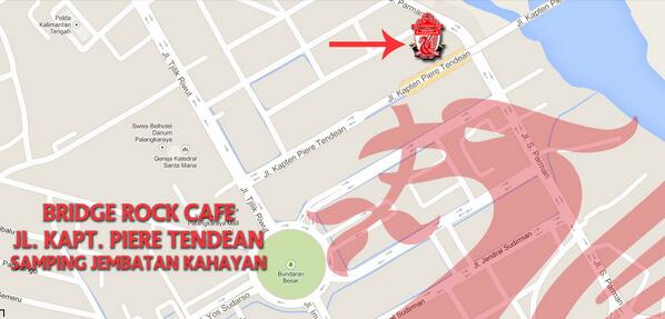 Map venue nonbar @Kopites_PLK homebase <a href="/BridgeROCKcafe/">BridgeROCK</a> Jalan Kapt. Piere Tendean no 23