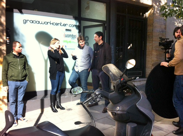 Grabando con nuestros coworkers. Ya falta menos. Today's Gracia Work Center video secuences #documentary #coworking