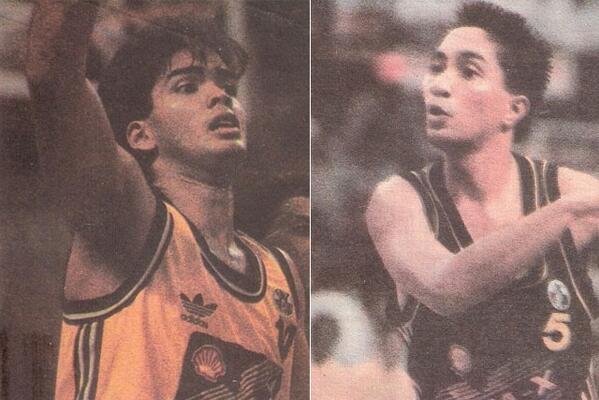 Joshhdominic's tweet image. Si Papa Bear and Coach Ronnie! (Yung coach ng bball team ng Malaya Univ.) haha! #throwback #PBALegends #FormulaShell