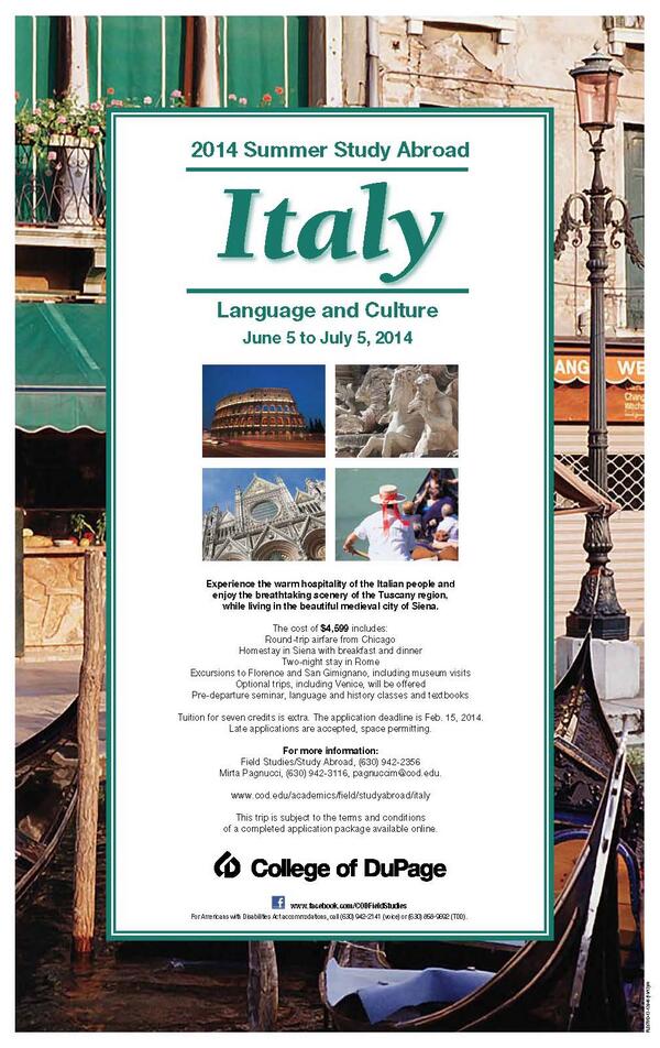 CODFieldStudies's tweet image. Experience the hospitality of Italy | Enjoy the breathtaking scenery of Tuscany studying abroad with #CollegeOfDuPage