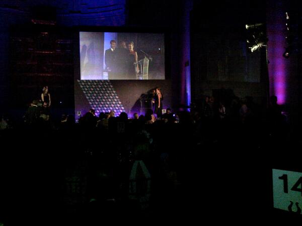 Pierre-Arnaud from @princessetamtam accepting the <a href="/wgsn/">WGSN</a> Best Intimates/Swim Design Team award last night at #GFA2013