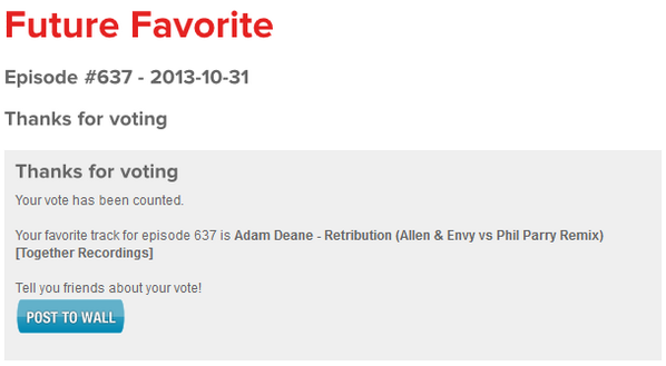 MissTrance_FR's tweet image. My #FF is... @AdamDeaneMusic 'Retribution' (@AllenandEnvy vs @philparry80 remix) 
:-D love it !!! #ASOT637 
♥•♥•♥ xXx