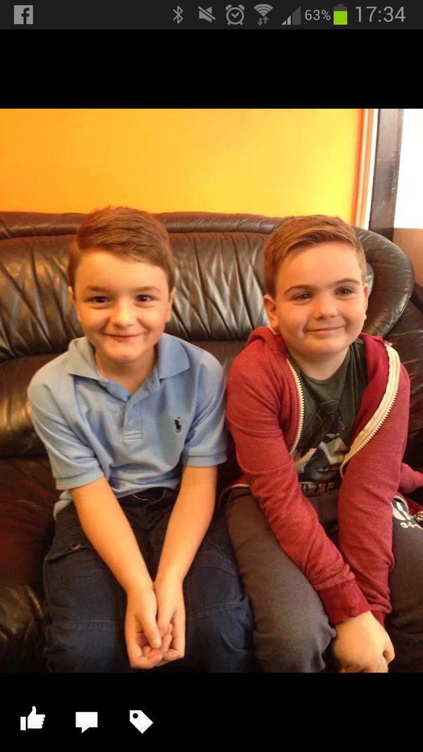 sherbert1985's tweet photo. Boys went to the hairdressers and asked for a @JoeyEssex_ haircut! They wanted to look reem! @melissapaulden http://t.co/JmLTmkwID6
