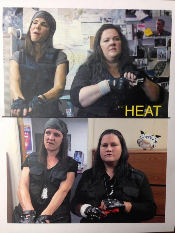 shleybert's tweet photo. @theheatmovie I think we won best costume. "We're the F'n Heat!" http://t.co/mDZJ6OsddF