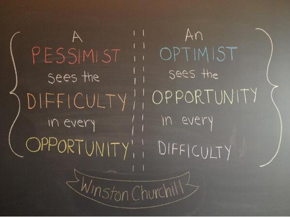 Was sent this by one of my colleagues earlier. Great Winston Churchill quote.