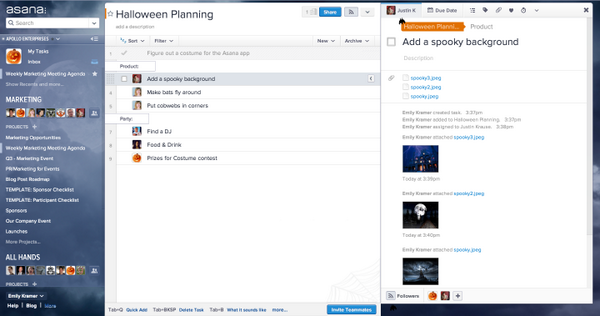 asana's tweet photo. Asana got spooked today. Go to Account Settings > Themes to add some Halloween to your tasks. http://t.co/09n0alwYDS http://t.co/Of3fQOJ6zj