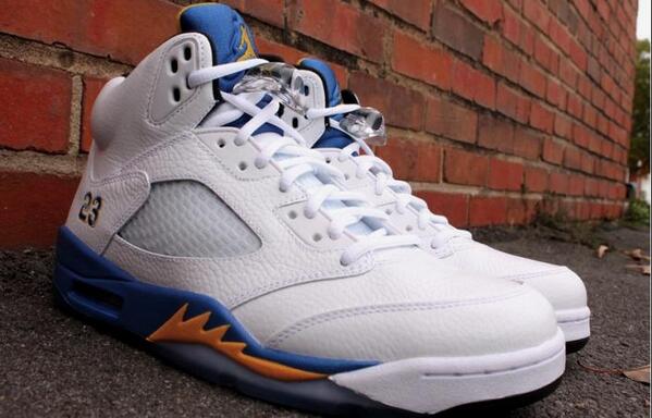 TheWeekInJams's tweet photo. Air Jordan 5 “Laney” are releasing this Saturday.  Cop Or Drop? http://t.co/J2pKgkWvXI