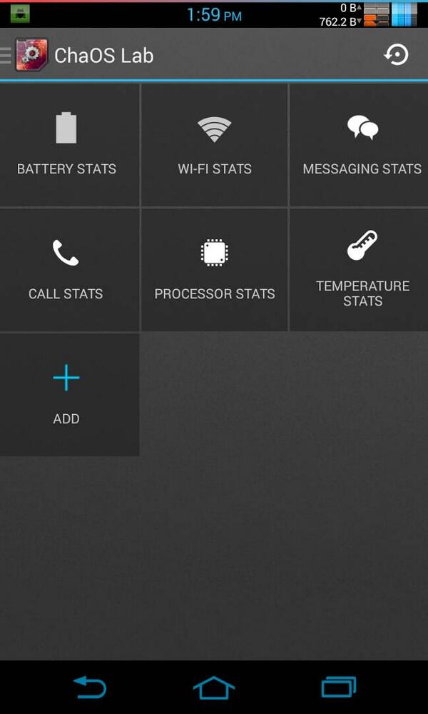 ChaOS_ROM's tweet image. Arrange stat tiles to your liking