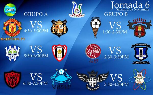 AtleticoPiramid's tweet photo. Jornada 6 http://t.co/egGC9NKbqk