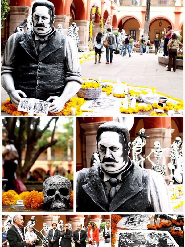 LaUASLP's tweet image. UASLP inauguró su altar de muertos dedicado al artista mexicano José Guadalupe Posada autor de más de 20 mil grabados