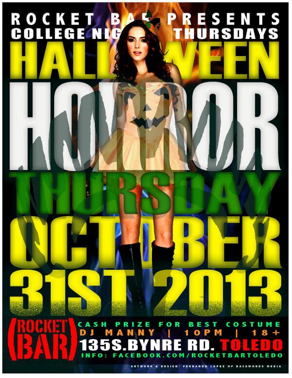 djmannymix's tweet photo. Rocket bar Halloween celebration tonight. http://t.co/GP8F3e7QxC