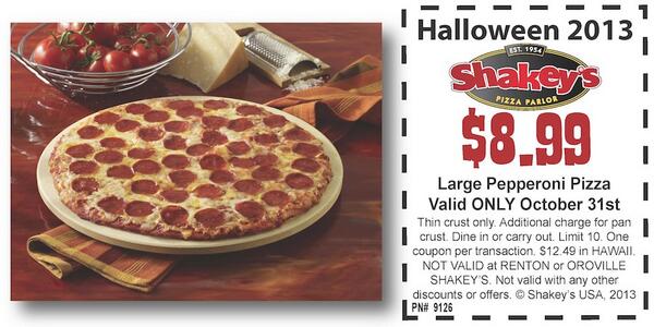 ShakeysUSA's tweet image. Don&apos;t get scared! This deal is alive! (Only for tonight) #SpookySpecial