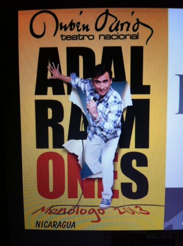 Va pue' <a href="/AdalRamones/">Adal Ramones</a> el 29 de Noviembre en el @teatronacional Rubén Darío. #Nicaragua