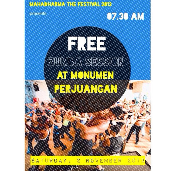 MahaFest's tweet photo. Besok ada Zumba gratis di monumen perjuangan jam 7.30 pagii!! Ayoo ayoi dateng yaa! http://t.co/tRYti9DyZP