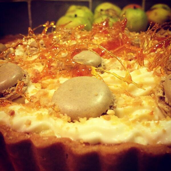 Yesterday's An apple &amp; Praline tart creation, and today #ImgoingtomakeaMASSSIVEcake