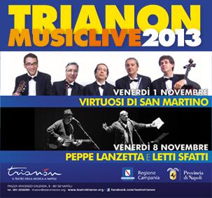TTrianon's tweet photo. La stagione del Trianon prosegue con i Virtuosi di San Martino e con Peppe Lanzetta&amp;Letti Sfatti http://t.co/QCwwd68ZVx