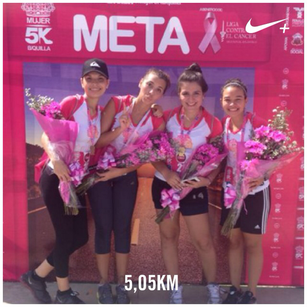 leidy_kstro's tweet photo. BELIEVE!!! 3er puesto combos 😁#Mujer5kB/quilla   Acabo de correr 5,05 km con Nike+. http://t.co/aBjZhhSX8Y #nikeplus http://t.co/xGssYhy5v4
