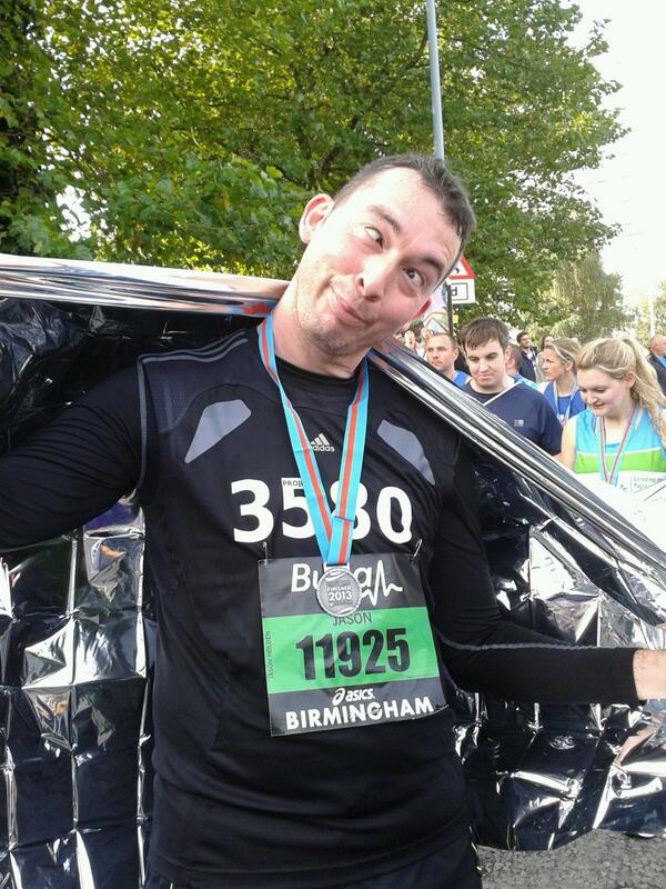 Here's what running 13.1 miles in 2 hours 10 minutes and 14 seconds does to you :) Huge thanks Jason xx