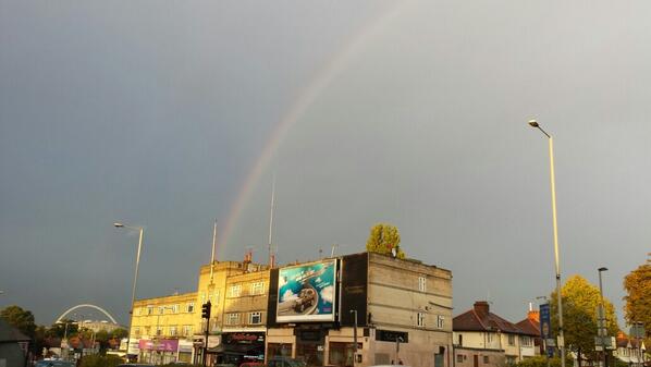 AF_OLD's tweet image. rainbow at beautiful hangar lane gyratory system.