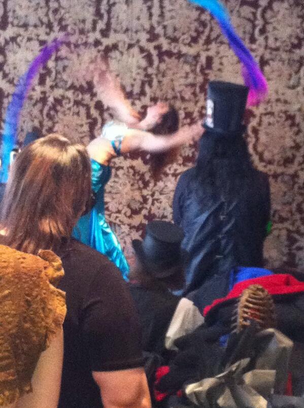 Ruby_Pixel's tweet photo. Dragonfly Bellydance at #steamonqueen . Next show 3pm. Get to the Gladstone! http://t.co/F0KDDoL3bX