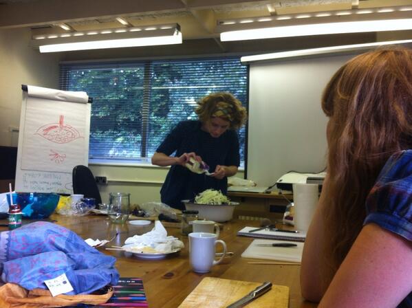 bathurstkristin's tweet photo. @AlysFowler @UrbanVegWHG Thank you for a great course! Sauerkraut fermentation here I come! http://t.co/lU2YlSkQ7h