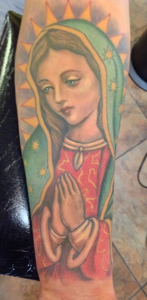 Latest one Our Lady of Guadalupe Done by Jamie Greaves  Real Art Tattoo  Studio Syston Leicester  rtattoos