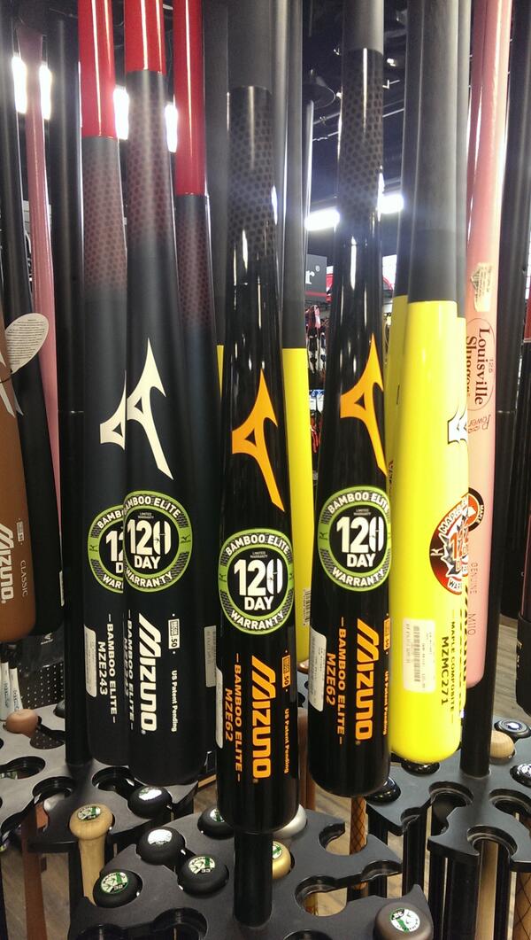 Check out some of the new lumber from @MizunoBaseball. Now in Stock in both our stores.