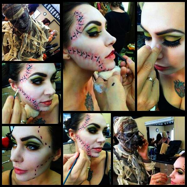 MACcosmetics's tweet photo. Mummy knows best. #MACmonsters in the making at last night's MAC + Rick Baker celebration. http://t.co/u6OzrSiVx5