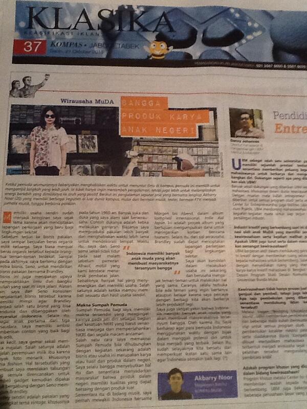 We are on <a href="/hariankompas/">Harian Kompas</a> page 37 !!! <a href="/kompasmuda/">Kompas Muda</a> <a href="/kompaskampus/">Kompas Kampus</a> @KompasKlasika