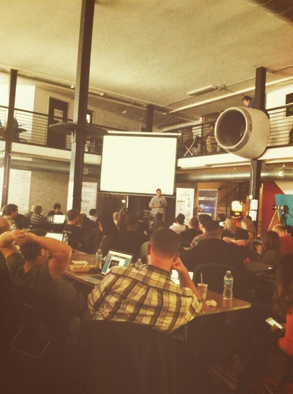 dvidsilva's tweet photo. In the sponsor table this time #hackstrong #angelhacksf http://t.co/5bl401CHoa