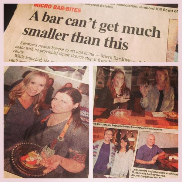 MicroKelowna's tweet photo. Thanks Steve &amp; @KelownaCourier for sharing our sneak peek - all 900 sq feet of a fabulous bar! #openingsoon #kelowna http://t.co/NlAo4LkFVi