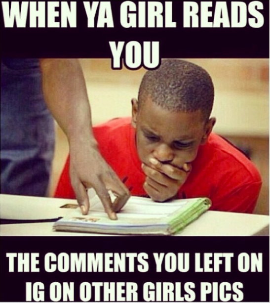 homewreckaprobs's tweet photo. dont u hate when ur girl reads the comments u leave? ..on MY pics obvs ;) #homewreckerproblems http://t.co/oYifnh4uLV