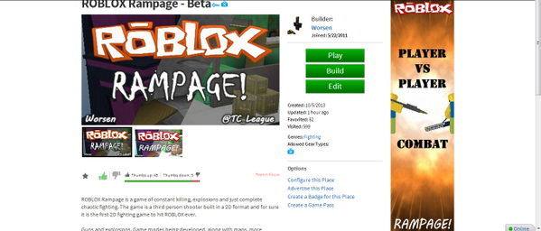 TC_League's tweet photo. Speaking of #ROBLOX Rampage ads... http://t.co/uLEIvIJRRu