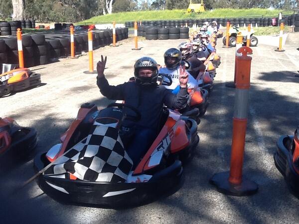 EzzyRyan's tweet photo. Team building day for new Craigieburn store - Go Karting guess who won - me !!!! http://t.co/MIyTSSVLF0