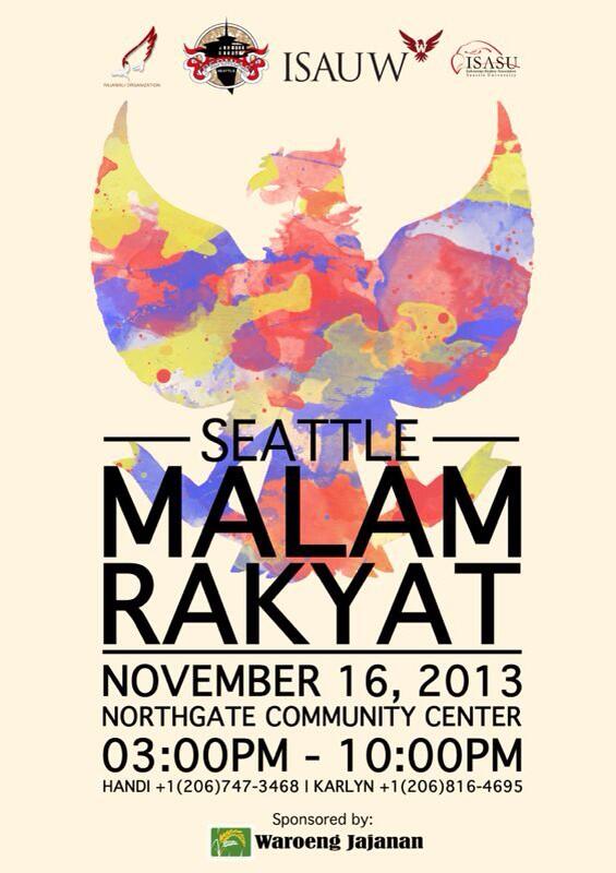 HandiSebastian's tweet photo. Come and experience a piece of Indonesia. Join us at Seattle's Malam Rakyat! @ISAUW http://t.co/KqSGqv8O1D