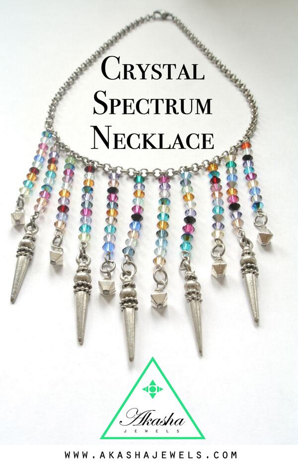 AkashaJewels's tweet photo. New collection now selling in Mysteries of Covent Garden - Crystal Spectrum Necklace! http://t.co/f9d6raWMpD http://t.co/fHh9kVXKDl