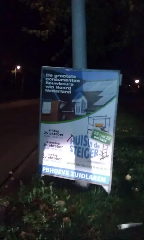 De #campagne voor #huisindesteiger de #bouw #verbouw #renovatie beurs <a href="/PBHoeve/">PBhoeve</a> #zuidlaren staat ! U komt toch ook !