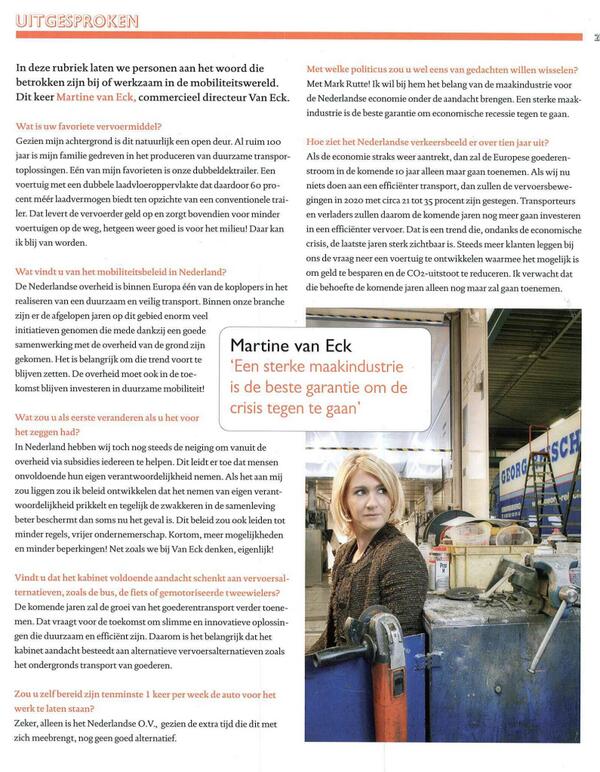 Een sterke maakindustrie is de beste garantie om de crisis tegen te gaan.