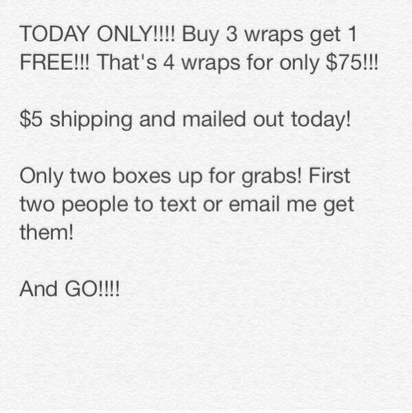 BLBodywraps's tweet image. ✨💚SPECIAL💚✨ Discounted wraps!!!!! Email me beautifullifestylesbodywraps@gmail.com or text 727.400.8634 #bodywraps