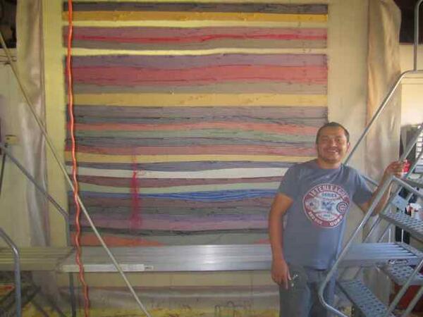 CA_arearugs's tweet photo. Another custom stripe, this one for Foster's in Washington. http://t.co/4GvycI95xz