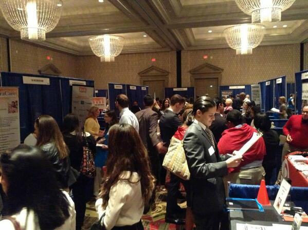 Hundreds of students showed up at #Recruitwestchester in their bussiness suits ready to network! #success