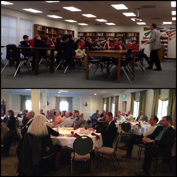 Last week we loved talking #JoplinArts with afternoon Rotary and stellar seniors from McAuley. #artsforallages