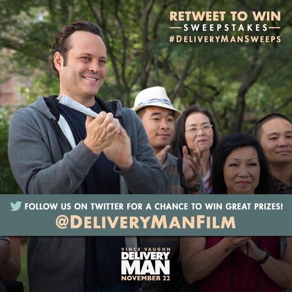 deliverymanfilm's tweet photo. Last day to enter for a chance to win in the #DeliveryMan RT to Win Sweeps! RT now with #DeliveryManSweeps to enter! http://t.co/Qc82DVdXKs