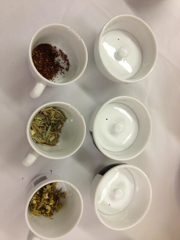 cupping teas and herbs in Atlanta at a Blending workshop with S.T.I. Specialty Tea Institute