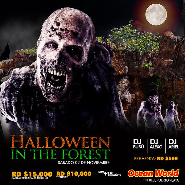 EnPartyRD's tweet photo. Halloween Party @OceanWorldRD Sábado 2 Nov. dj @ALEXG_LEX Dj Ariel, dj Bubu RD$25,000 en premios 809-291-2304. http://t.co/dxRZPw0TW2