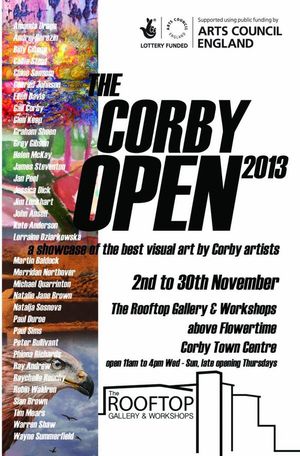 CorbyOpen's tweet photo. retweet our exhibition poster and help us spread the word opens 2nd November http://t.co/95NAuIsqpc