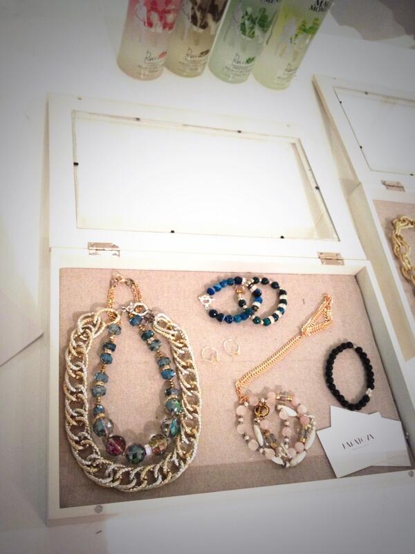 hannahyakobi's tweet image. Karatoya jewelry on display at #SSL13. #wmcfw