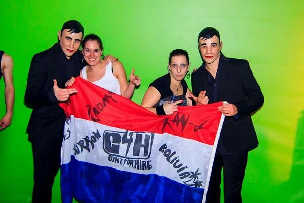 Elsisdenaam's tweet photo. @GunzForHire @DjAdaro @djrandofficial met de kings of the underground!! http://t.co/aGoBQCloWP
